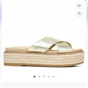 Sam Edelman Korina Gold Platform Sandals Women’s Size 7.5